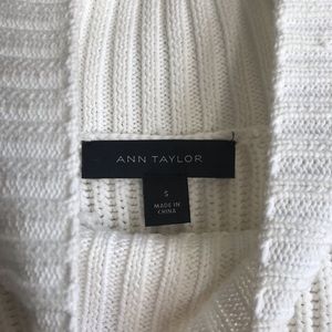 Really great white mock neck Ann Taylor sweater